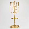 Tommi parzinger five light candelabrum usa 1950s polished brass unmarked 23 12 x 8 12 dia