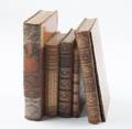 5 19th C Leather Books 18441857188518941899