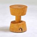 Chris lehrecke ralph pucci turned wood stool usa 2000s maple branded 18 12 x 13 12 dia
