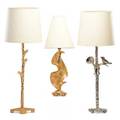Nicolas de wael fondica three table lamps france 20002004 gilt and nickeled metal linen shades all signed and dated to socket 16 34 16 11