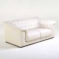 Contemporary tufted leather sofa usa 1990s manufacturer labels 30 x 76 x 41