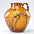 Roseville brown pinecone pitcher zanesville oh 1935 dieimpressed mark 10 x 8 dia