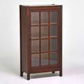 Arts and crafts single door bookcase usa ca 1915 quartersawn oak glass unmarked 48 x 25 12 x 12 12