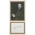 Albert einstein autograph on a cut piece of paper dated 1934 framed 5 x 6 34
