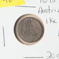 1698 Austrian Leopold 1 Kroner Fine Grade