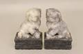 Pair of Chinese Carved Foo Dog Bookends
