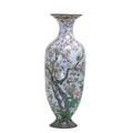 Japanese cloisonne palace vase bird and cherry blossom floral decorated early 20th c unmarked 57 12