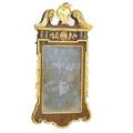 George ii mirror parcel gilt walnut with a shell cornice and rectangular mirror plate 18th c 53 x 26 12