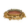 Louis xv gilt bronze centerpiece je caldwell with a tole liner and cast with shells scrolls and blossoms late 19th c stamped mark 23 12 dia