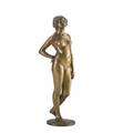 Eugene wagner german 1871  1942 bronze art deco figure of a standing nude signed 16 provenance estate of a private collector new york