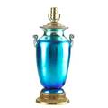 Steuben attr glass lamp in blue aurene early 20th c 13 12 provenance estate of a private collector new york