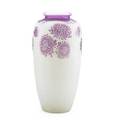 Steuben acid cutback vase in amethyst over alabaster shape 6468 20th c etched signature f carder etched mark steuben 15