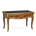 German rococo bureau kingwood with gilt bronze trim rams head corners mid 18th c 35 x 54 x 28 12