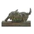 Edith b parsons american 18781956 bronze sculpture of a scottish terrier verdigris patination signed eb parsons 4 x 7 x 3 12