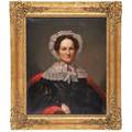 Jeremiah pearson hardy attr american 18001887 oil on canvas portrait of a lady with lace bonnet framed 30 x 25