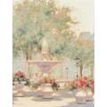 Andre gisson americanfrench 19212003 oil on canvas of woman at fountain framed signed 16 x 12