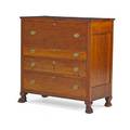 Federal butlers desk mahogany with three drawers and a full desk interior claw feet new york ca 1810 44 x 42 12 x 21 12