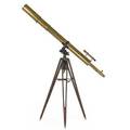 Monumental brass mounted telescope equatorial clock drive multiple eye pieces and 6 refracting lens made for fred l herdeen 1938 101 12 x 78 x 36 as shown in photograph
