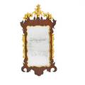Chippendale mirror mahogany gilded decoration early glass probably england late 18th c 45 12 x 23 12 provenance the stokes family collection princeton