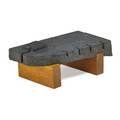 Scott cornelius design studio willow coffee table new york 2000s carved granite fir unmarked 15 x 42 12 x 23