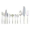 Gio ponti 1891  1979 reed  barton diamond fortynine piece sterling silver flatware service for eight with extras taunton ma 1950s stamped sterling reed and barton 8244 ot 6127 ot exc