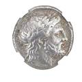 Ancient macedon tetradrachm coin359  336 bc philip ii obverse zeus reverse youth on horseback ngc vf strike 55 surface 25 lifetime issue ca