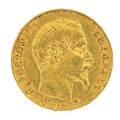 1857 20 franc gold coinfrance napoleon iii