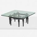 Albert paley b 1944 coffee table rochester ny 1998 forged and fabricated steel glass signed and dated 19 12 x 48 sq