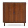Arne vodder sibast mobler teak tambour door cabinet denmark 1960s unmarked 49 14 x 48 x 19 12