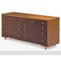 Paul frankl 1886  1958 johnson furniture co dresser grand rapids mi 1940s lacquered cork mahogany brass branded 32 12 x 72 x 22