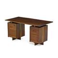 George nakashima 1905  1990 nakashima studios walnut double pedestal desk new hope pa 1968 signed with client name 29 14 x 60 x 32 provenance available copy of original order card and