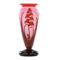 Charles schneider 1881  1953 le verre francais cameo glass digitales vase france ca 1930 signed le verre francais 14 14 x 6