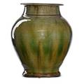 George ohr 1857  1918 bulbous vase green raspberry and amber spongedon glaze biloxi ms 18971900 stamped ge ohr biloxi miss 5 12 x 5 provenance rago auctions