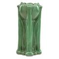 Teco tulipshaped vase rare semimatte green crystalline glaze terra cotta il ca 1910 stamped teco 12 x 5