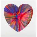 Damien hirst british b 1965 heart spin painting created at damien hirst spin workshop 2009 acrylic on paper framed bears hirst blindstamp and stamped with signature and inscription this p