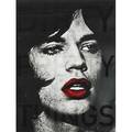 Russell young british b 1960 red lips mick jagger screenprint in colors framed signed and numbered 250 31 78 x 24 18 sheet provenance estate of a private collector new york
