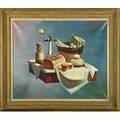 Gary erbe american b 1944 levitated table top composition 1973 oil on canvas lowy frame signed and dated 30 14 x 36 18 provenance private collection new jersey