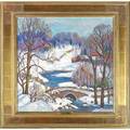 Fern isabel kuns coppedge american 18831951 near new hope oil on canvas framed signed 24 x 24 provenance private collection pennsylvania
