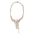 Erte sterling gold  diamond sophistication necklace