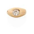 Gentlemens diamond  yellow gold ring