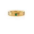 Damiani italy band with emeralds  diamonds