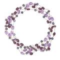Amethyst garnet black pearl  rose gold necklace