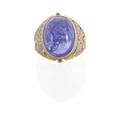 Buccellati tanzanite  bicolor gold ring