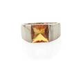 Cartier citrine  white gold tank ring