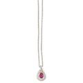 Roure french white gold ruby  diamond necklace