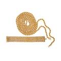 Roped yellow gold necklace  bracelet