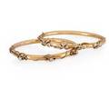 Two edwardian gold bracelets
