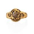 Victorian fede gold nugget ring
