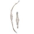 Two ladies art deco diamond  platinum dress watches
