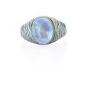 Tiffany  co gentlemens platinum  moonstone ring